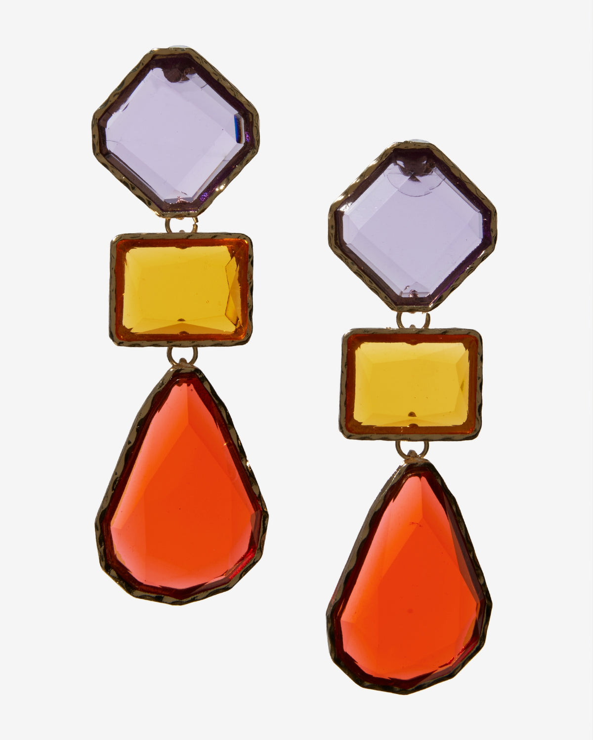 Gem Teardrop Earring Multi