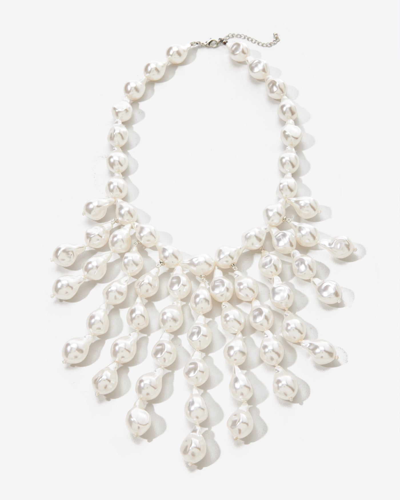 Statement Pearl Necklace White