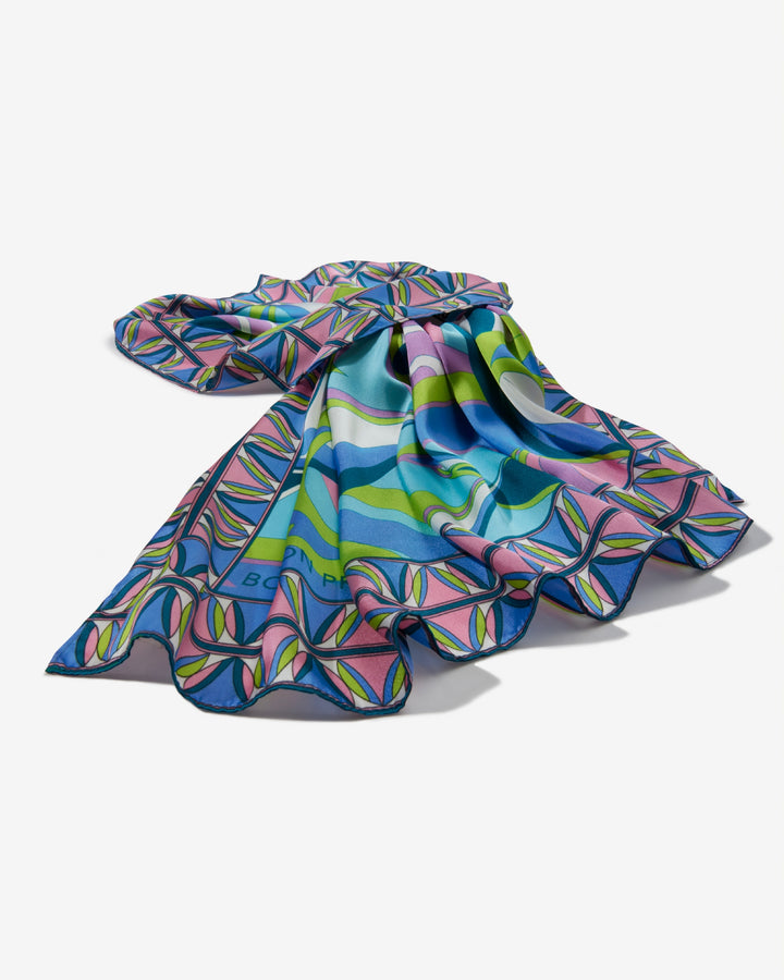 Boston Proper Abstract Scarf Blue Multi