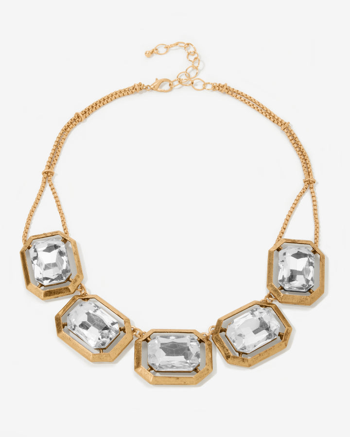 Gem Gold Necklace Brass/Gold