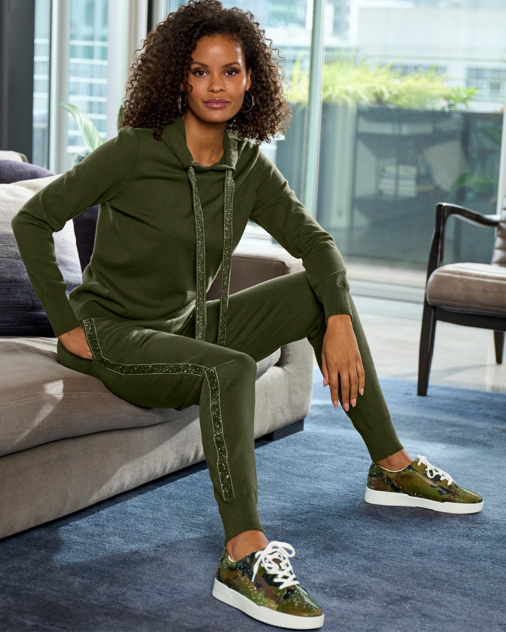 HTH glitter setup Sweatshirt Set