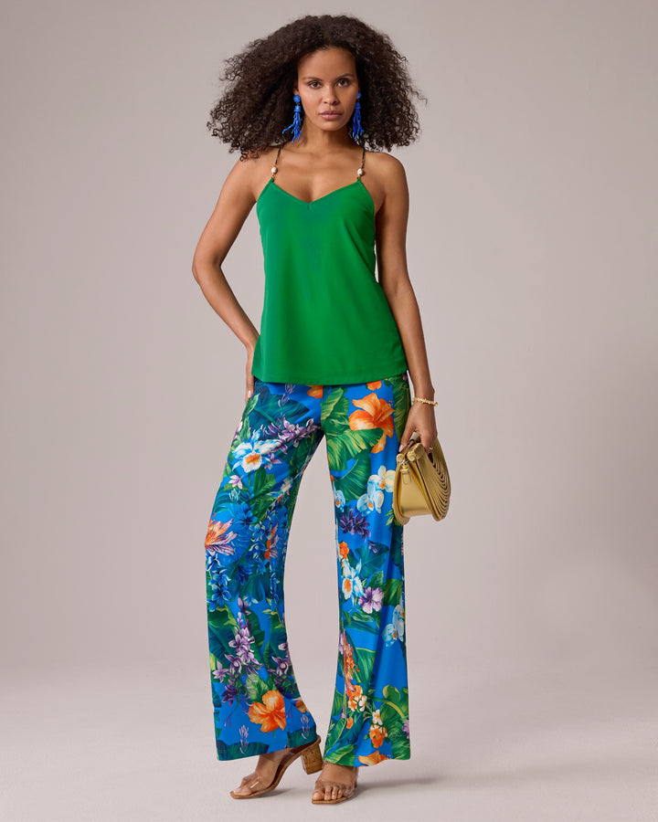 Malibu Print Wide Leg Pant Tropical Explosion