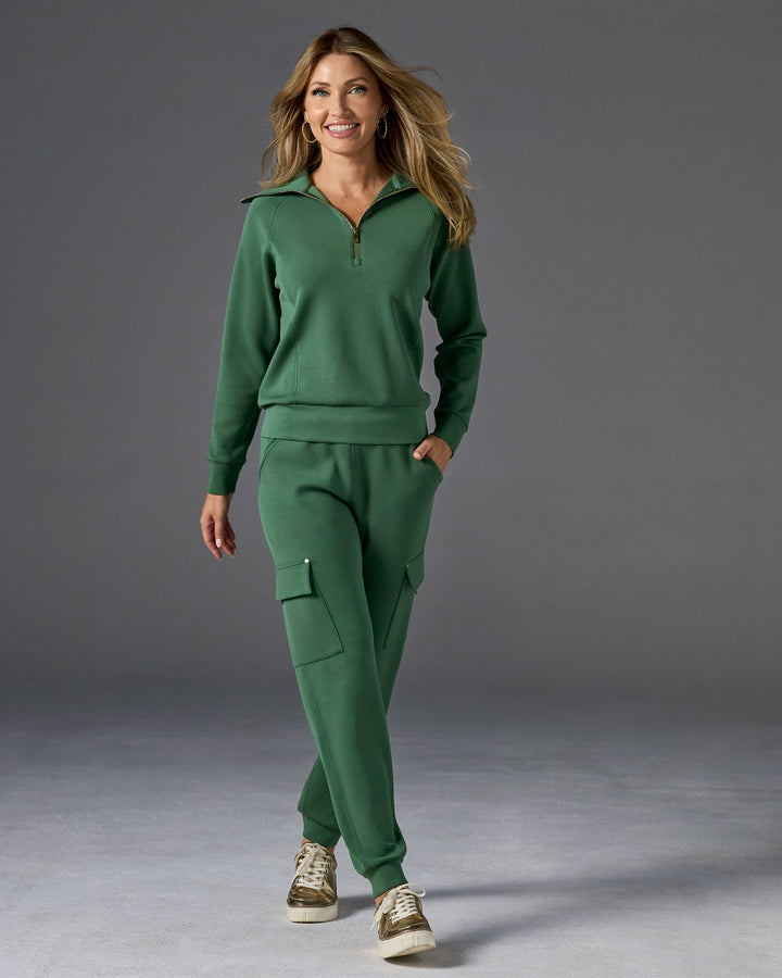 Luxe Lounge Cargo Pocket Jogger Pineneedle