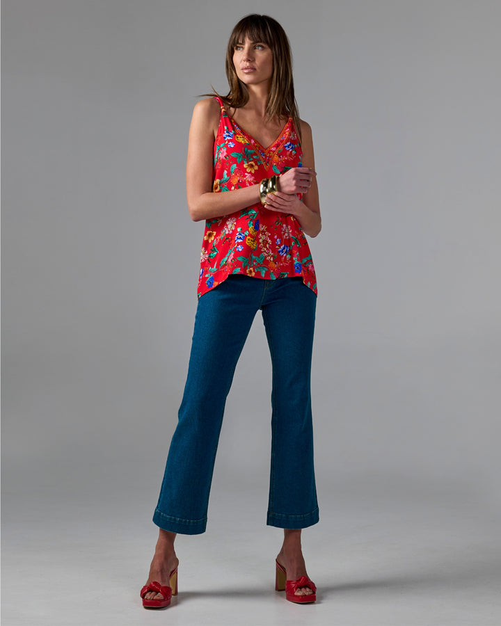 Monterey Kick Flare Ankle Jean Dark Wash