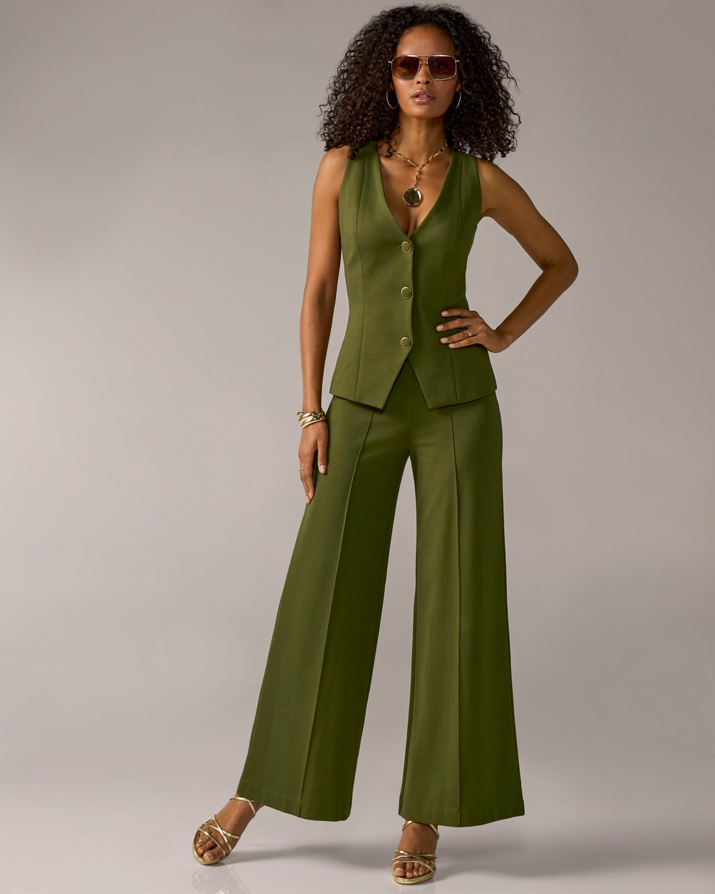 Malibu Ultimate Pull-On Ponte Pant Capulet Olive