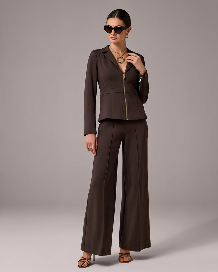 Malibu Ultimate Pull-On Ponte Pant Chocolate Torte