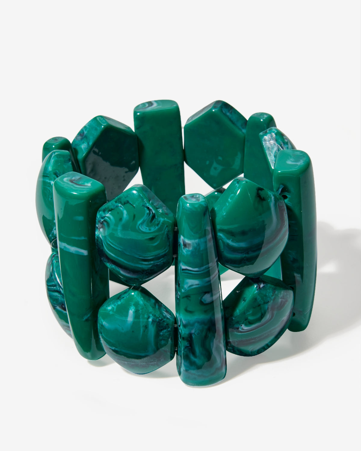 Marbled Acrylic Bracelet Green