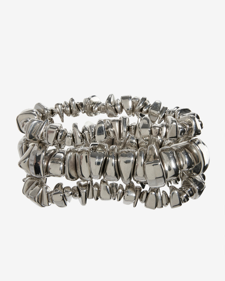 Metallic Stone Bracelet Silver