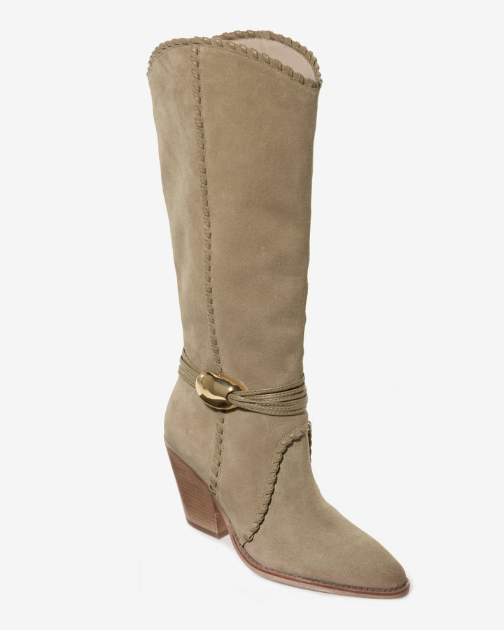 Hardware Western Boot Dark Taupe