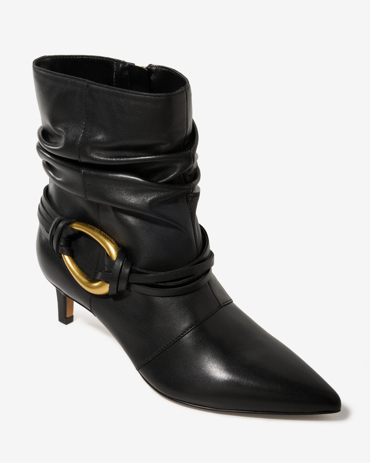 Slouchy Hardware Bootie Black
