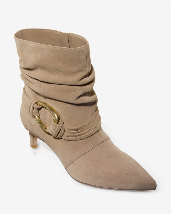 Slouchy Hardware Bootie Taupe