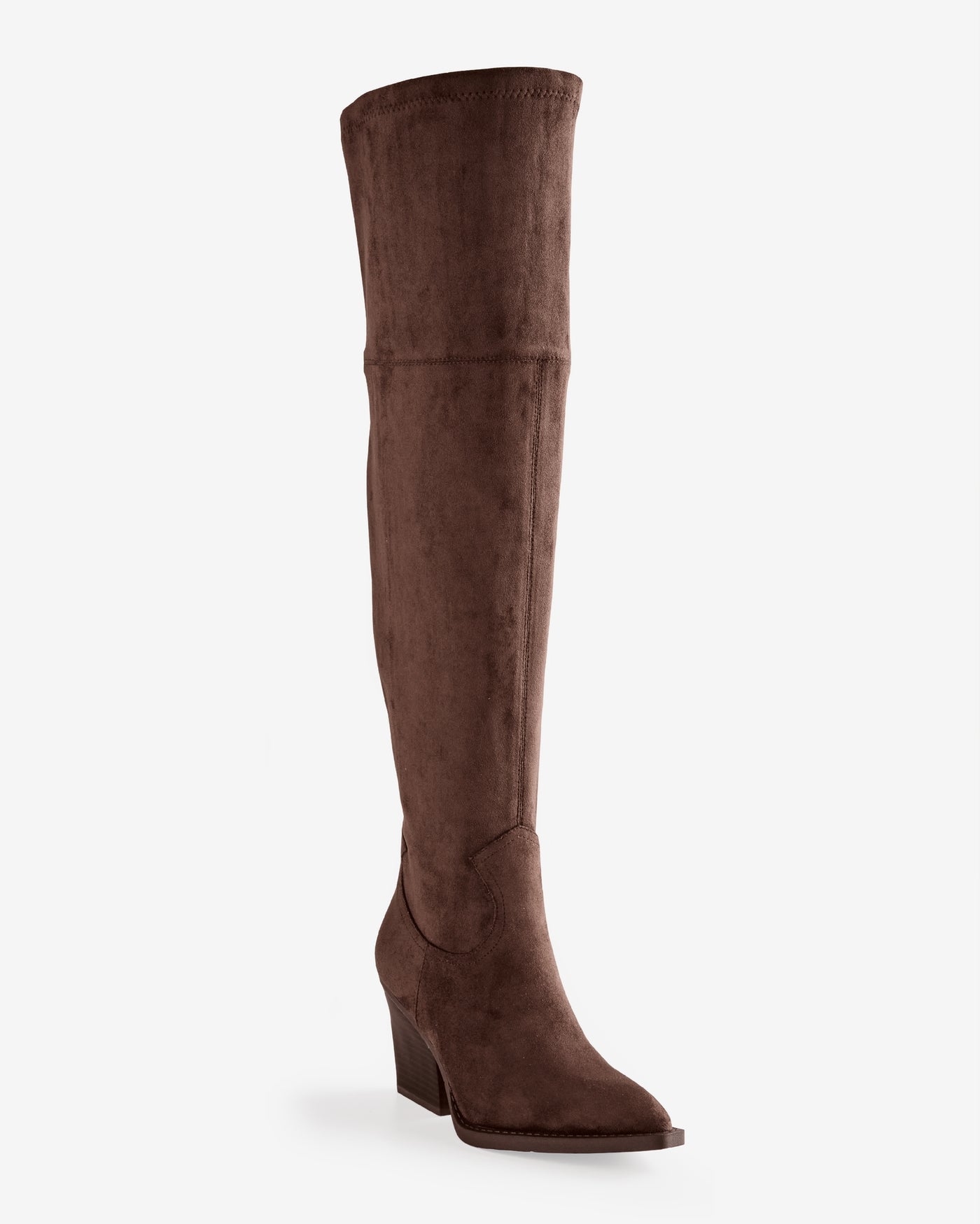 Over The Knee Western Boot Dark Chocolate