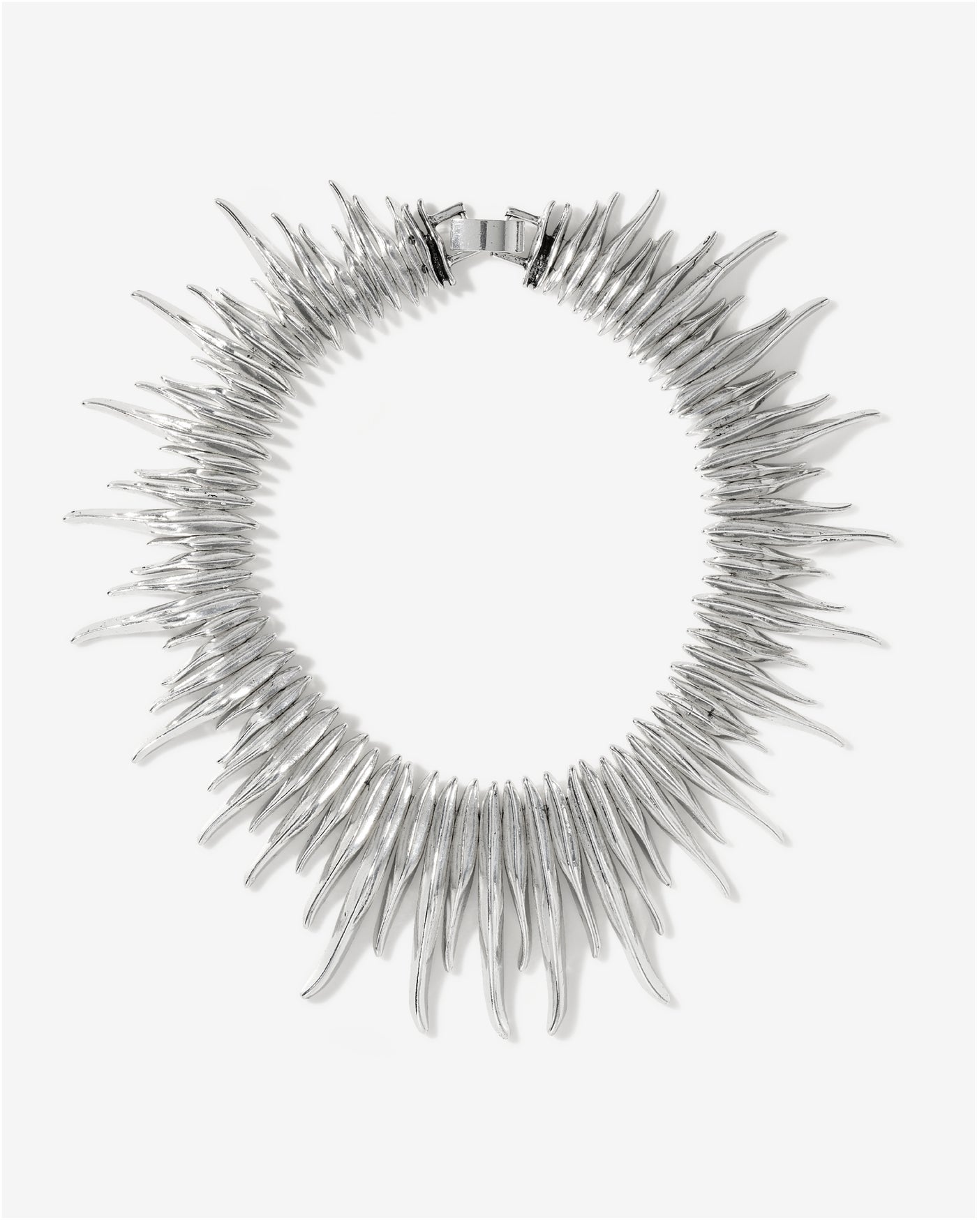 Metal Statement Necklace Antique Silver