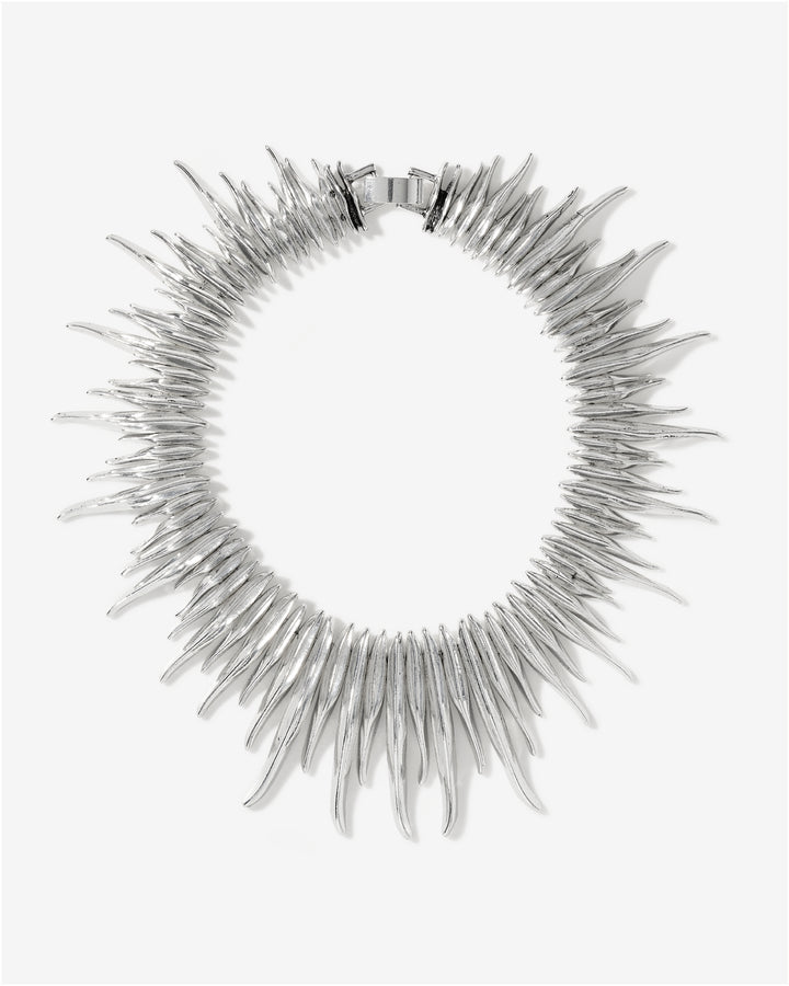 Metal Statement Necklace Antique Silver
