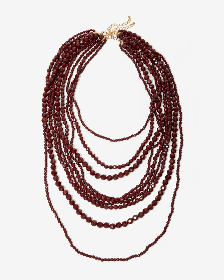 Layered Double Necklace Brown