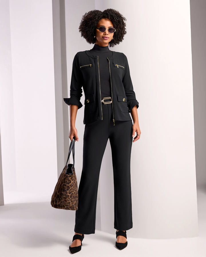 Beyond Travel Tunic Coordinate Set Jet Black