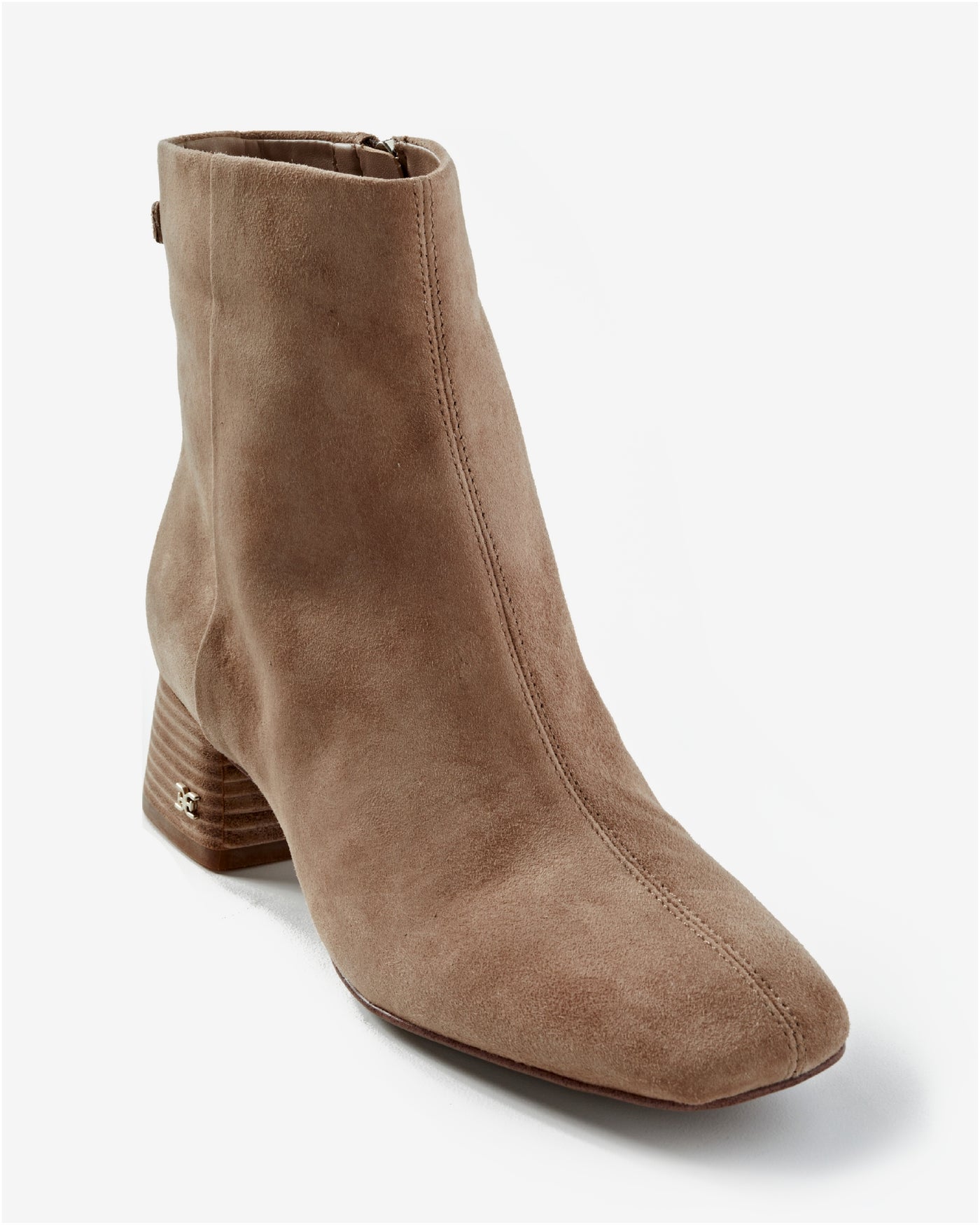 Sam Edelman Rounded-Toe Bootie Almond