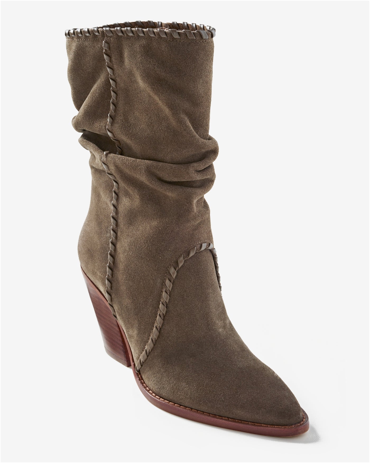 Dolce Vita Suede Slouchy Bootie Olive