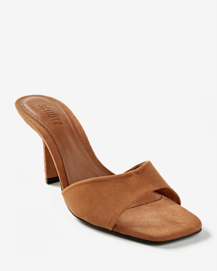 Suede Heel Tan