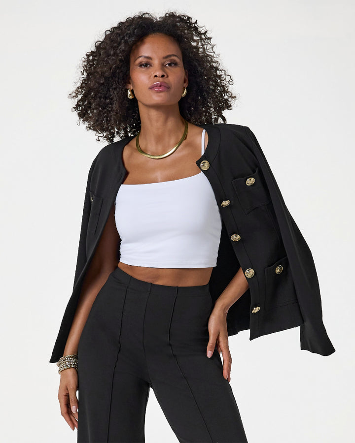 Susana Monaco x Boston Proper Cropped Cami Knit Top White