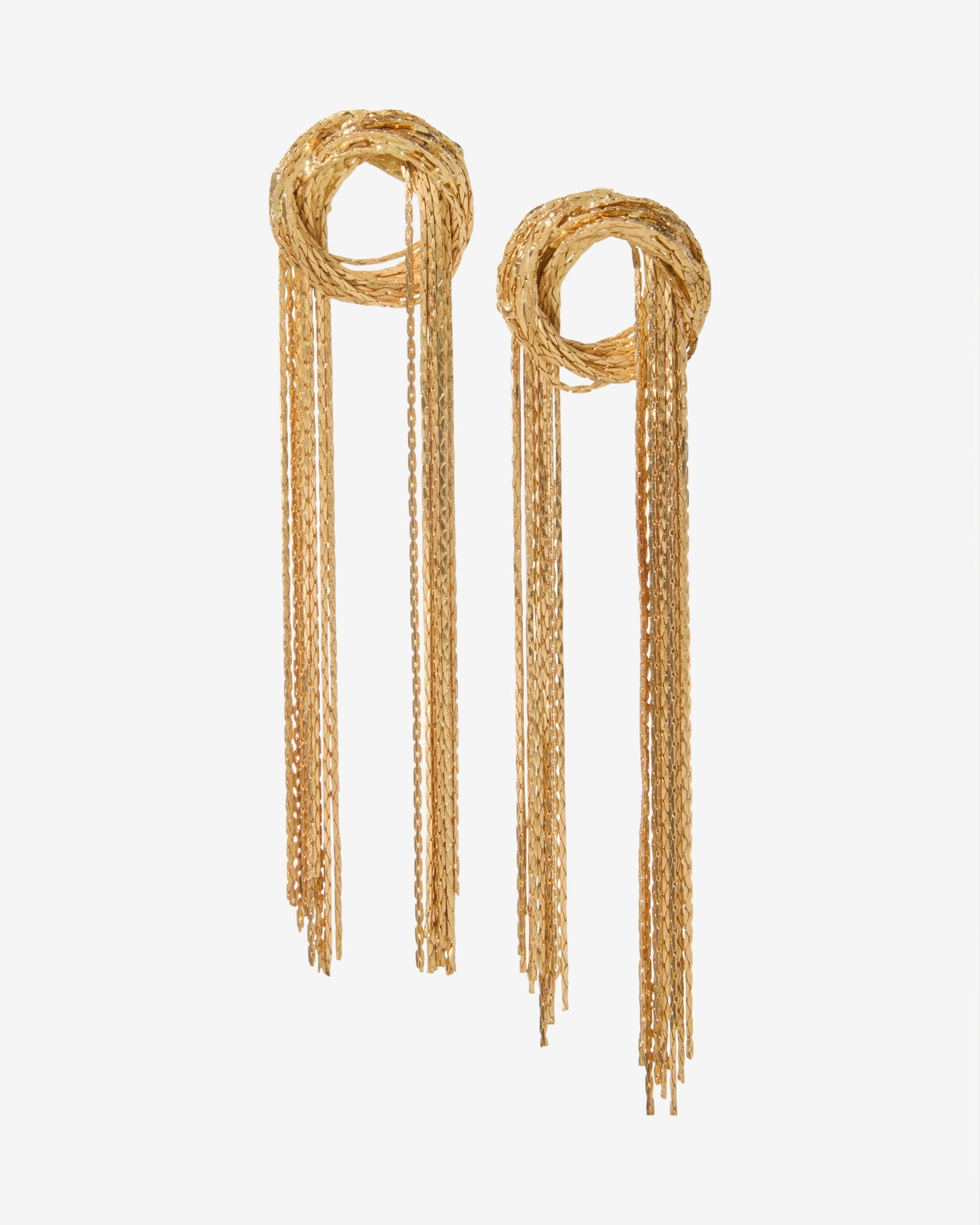 Knotted Drop Earrings Gold
