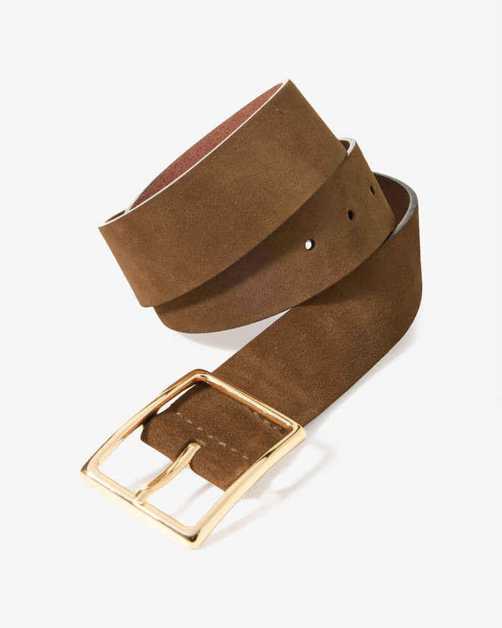 Modern Classic Suede Belt Brown