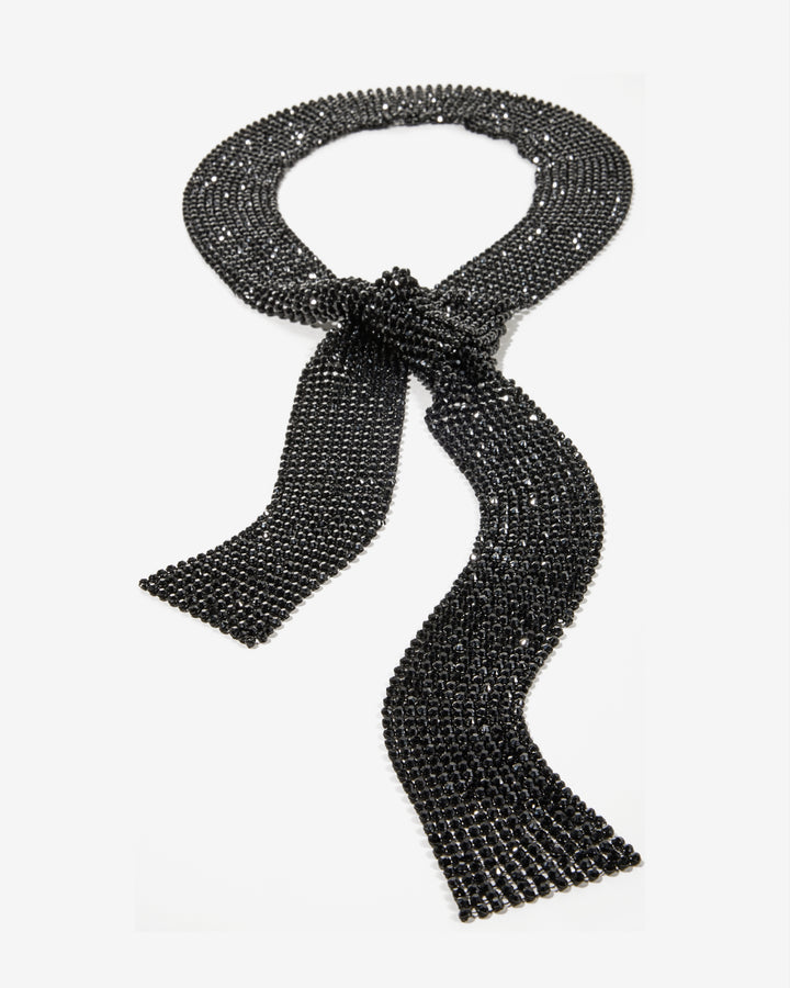 Sparkle Tie Occasion Necklace Black