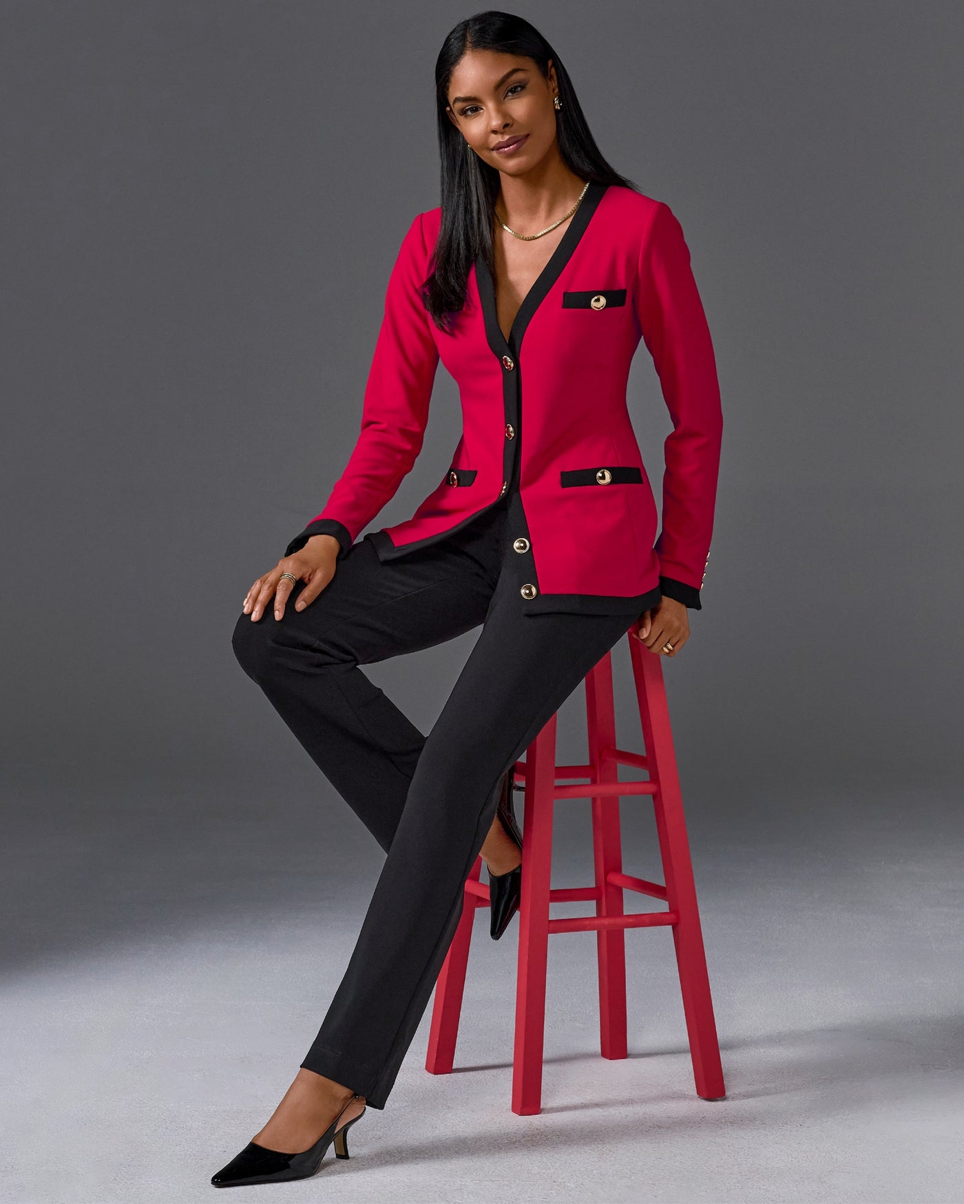 Beyond Travel Colorblock Set Red/Black