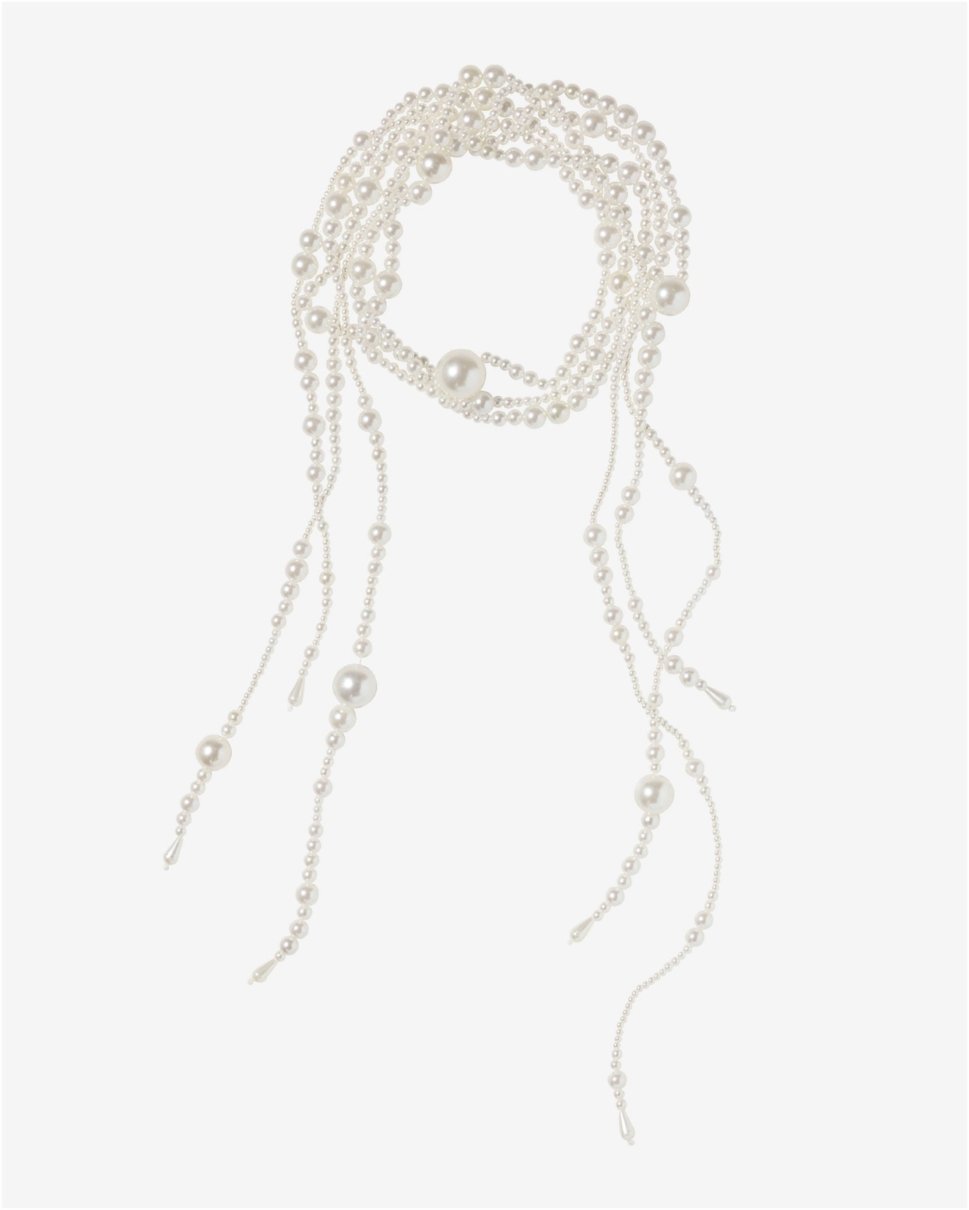 Pearl Strappy Necklace White