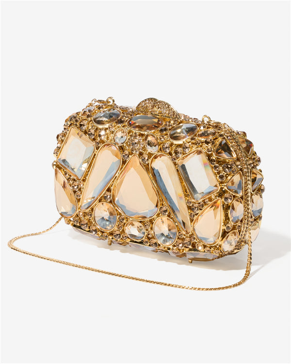 Large Gem Clutch Gold