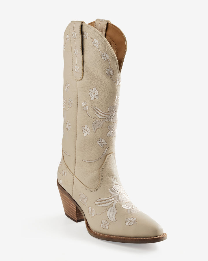 Dingo Embroidered Floral Western Boot Sand