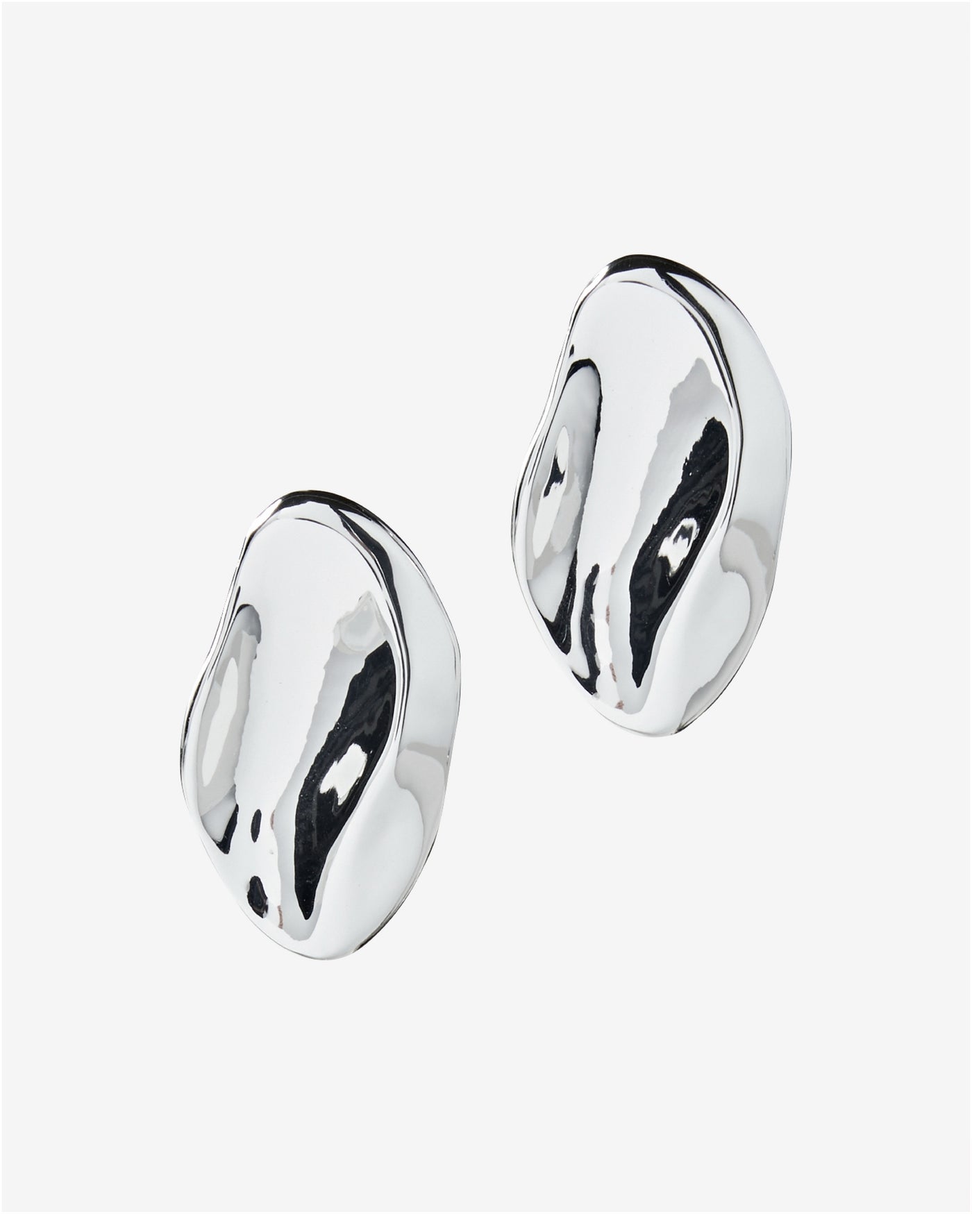Modern Stud Earrings Silver