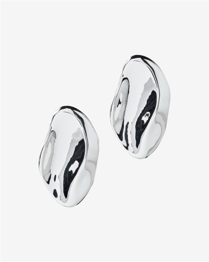 Modern Stud Earrings Silver