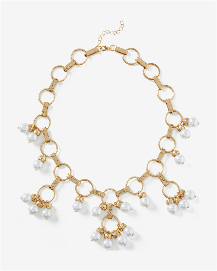 Pearl Link Necklace Gold