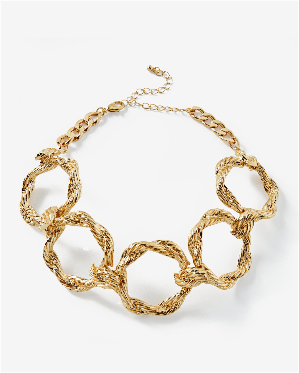 Large Antique Chain Choker Necklace Gold