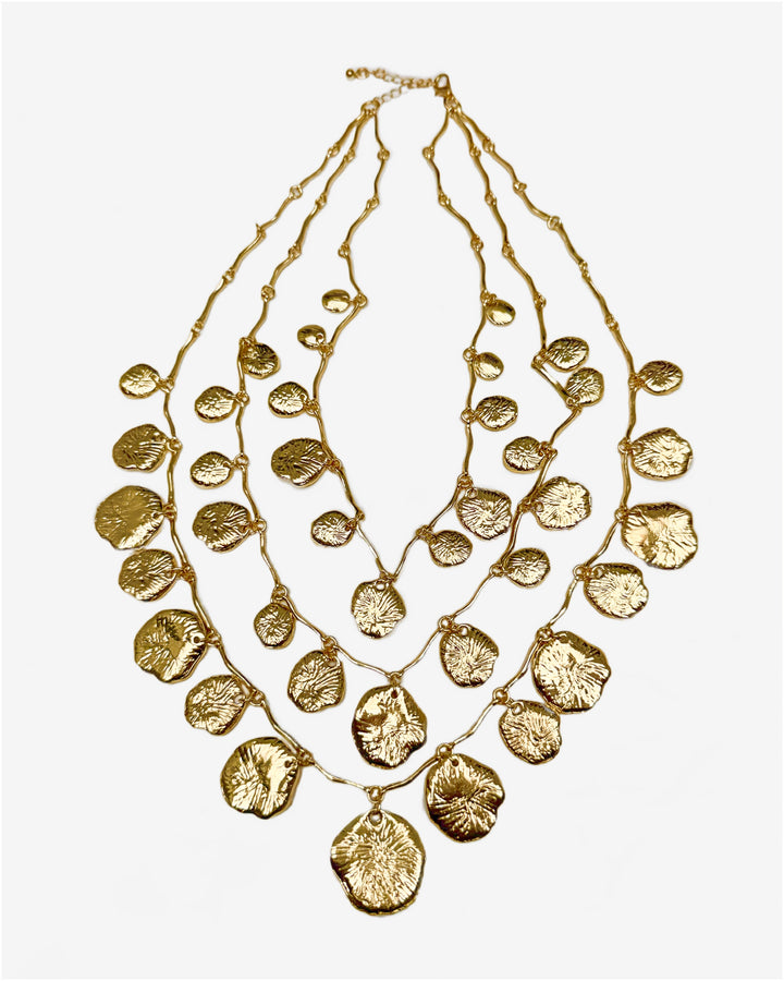 Modern Bohemian Layered Necklace Gold