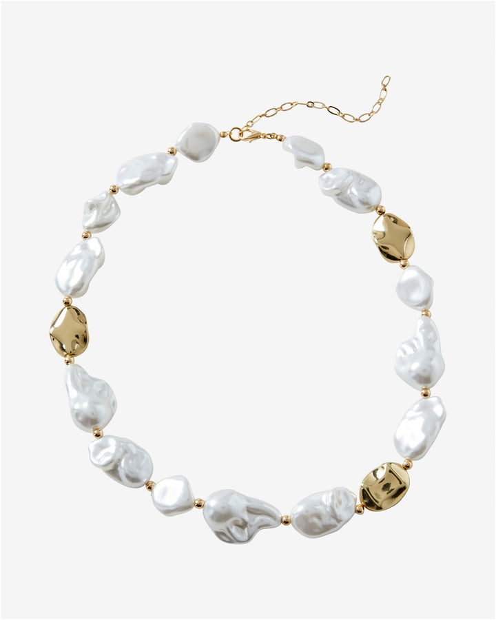 Resort Fresh Water Pearl Necklace Off White