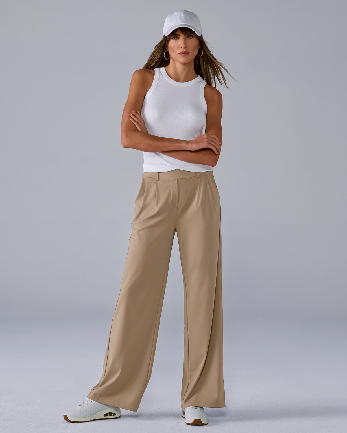 Pleated Pull On Stretch Pant Tigers Eye