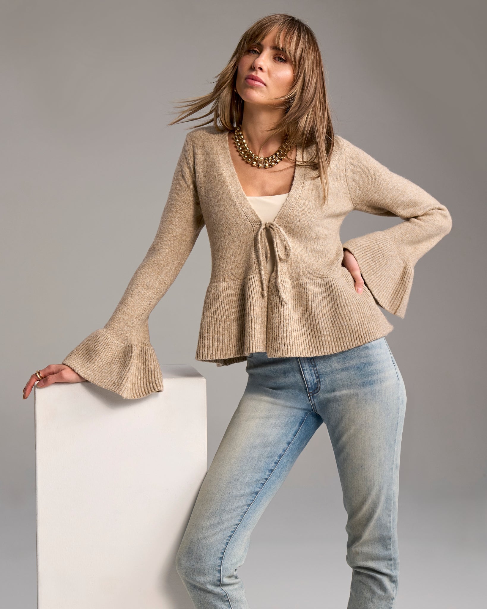 andmaryのEmma knit flare cardigan set ANDMARY】Emma knit flare cardigan set