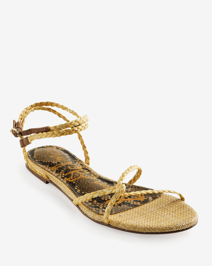 Sam Edelman Raffia Braided Flat Sandal Natural