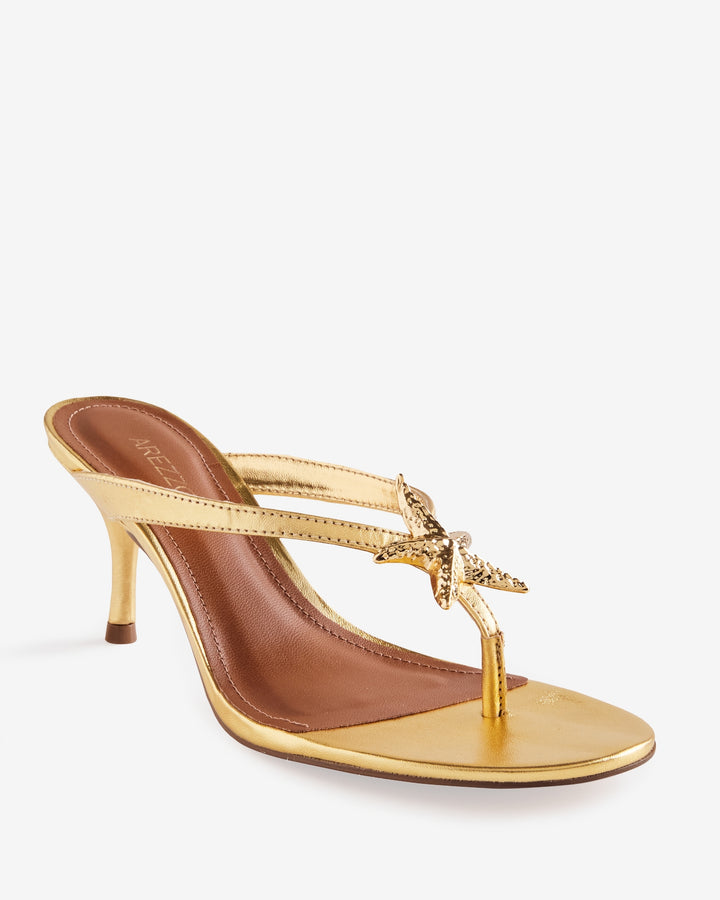 Arezzo Starfish Heel Gold