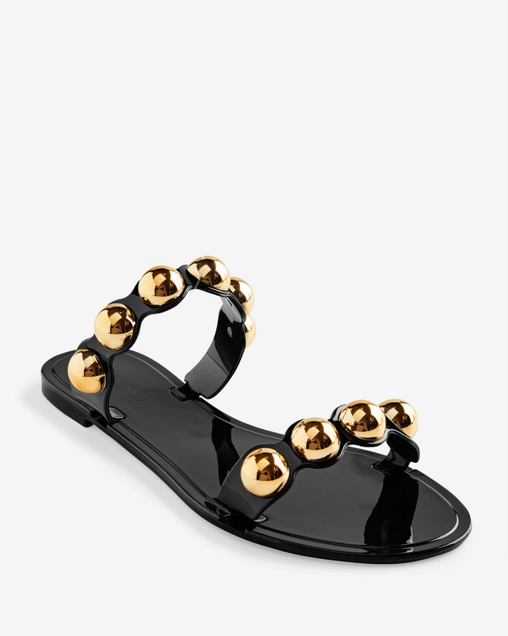 BCBGeneration Studded Jelly Slide Sandal Black