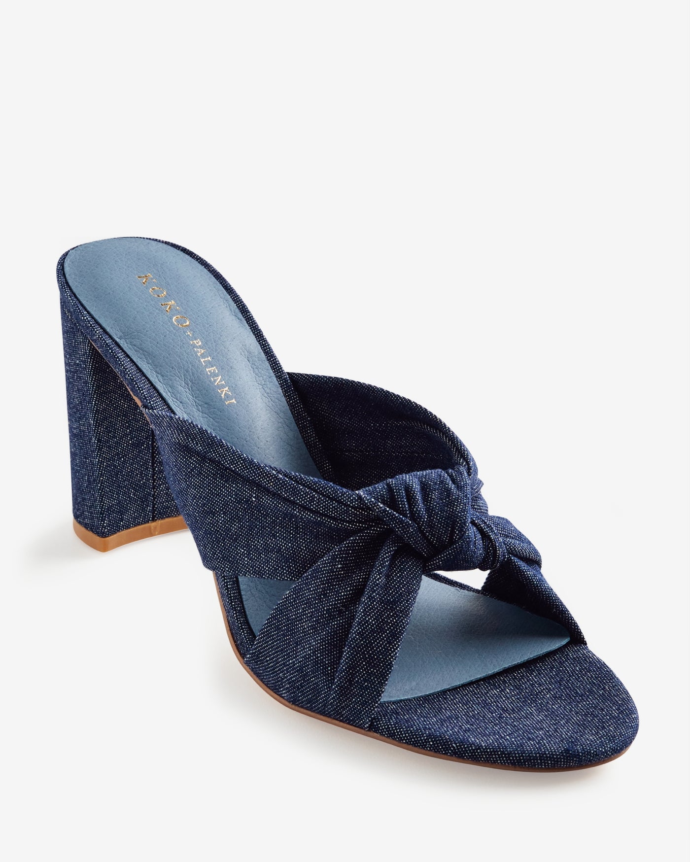 Koko + Palenki Denim Block Heel Denim