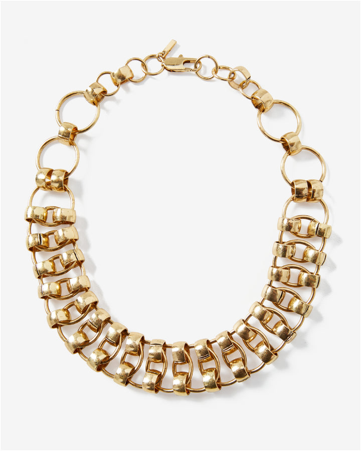 Metal Link Choker Gold