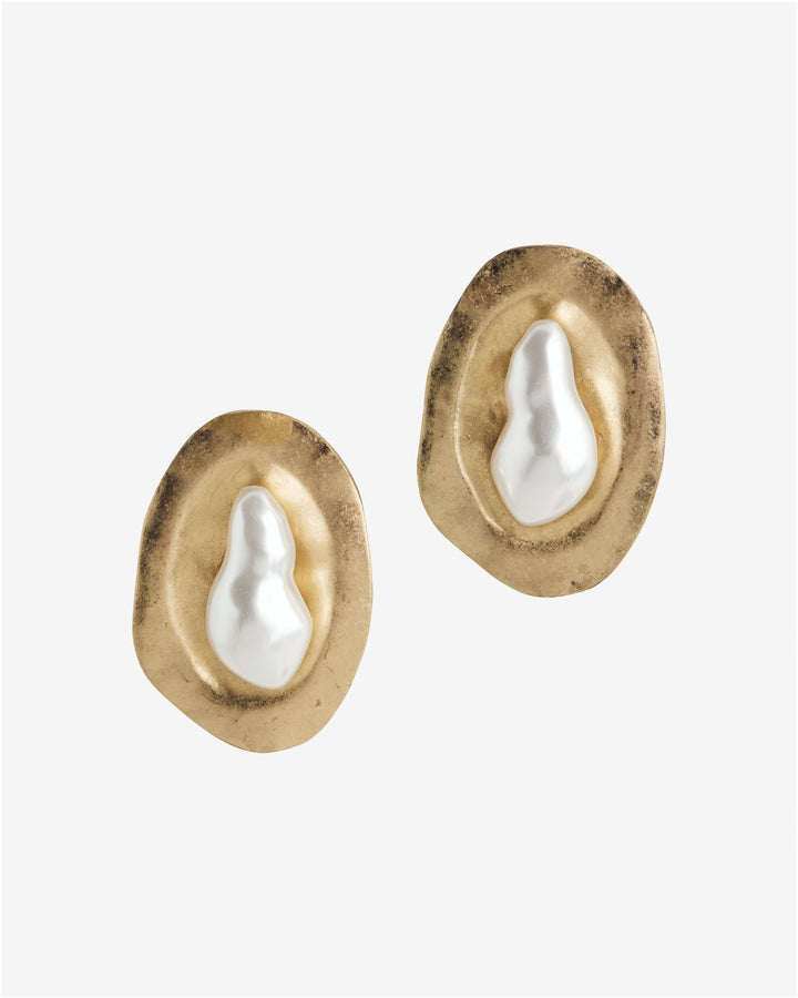 Modern Gold Pearl Stud White/Gold
