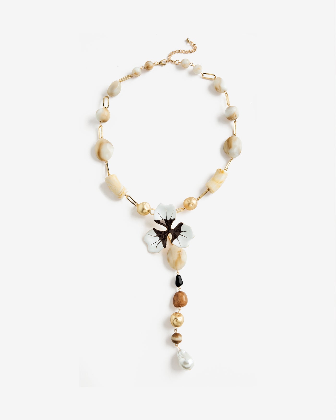 Flower Stone Necklace Multi