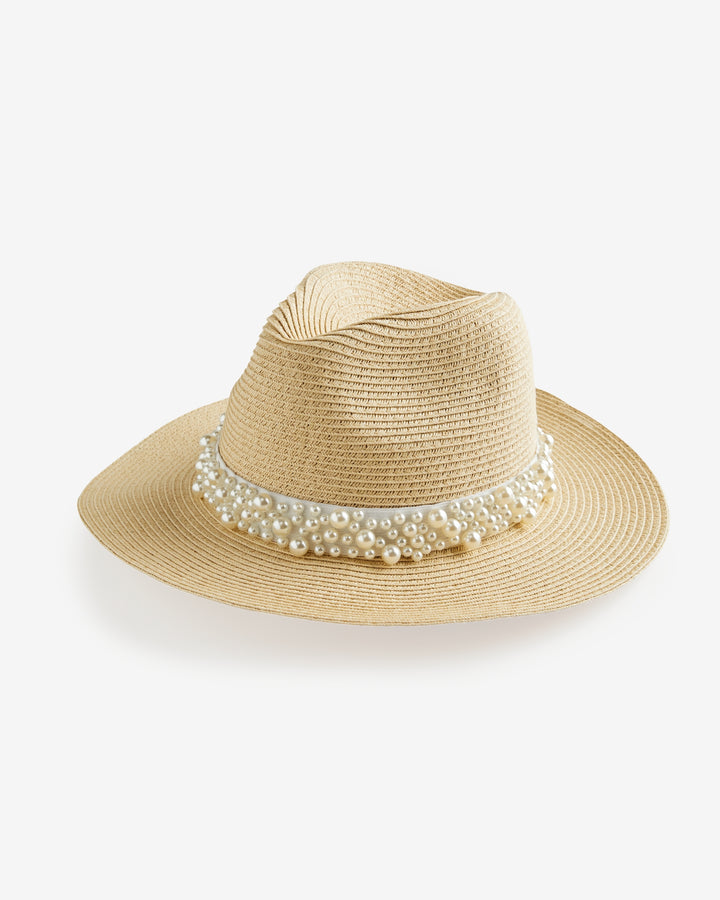Pearl Band Hat Ivory/Natural