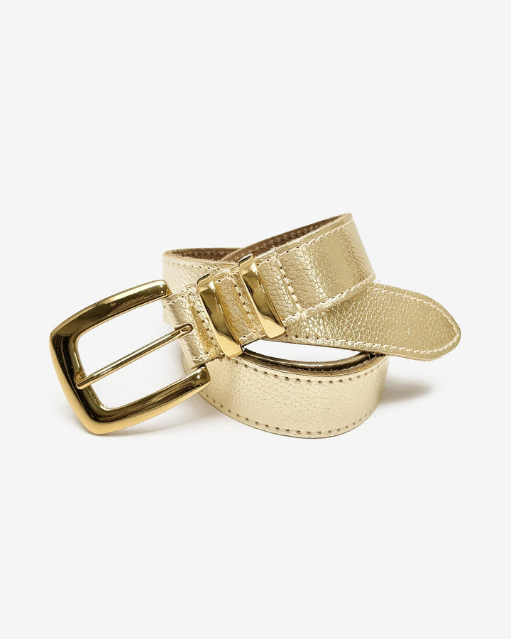 Modern Buckle Hardware Belt Gold