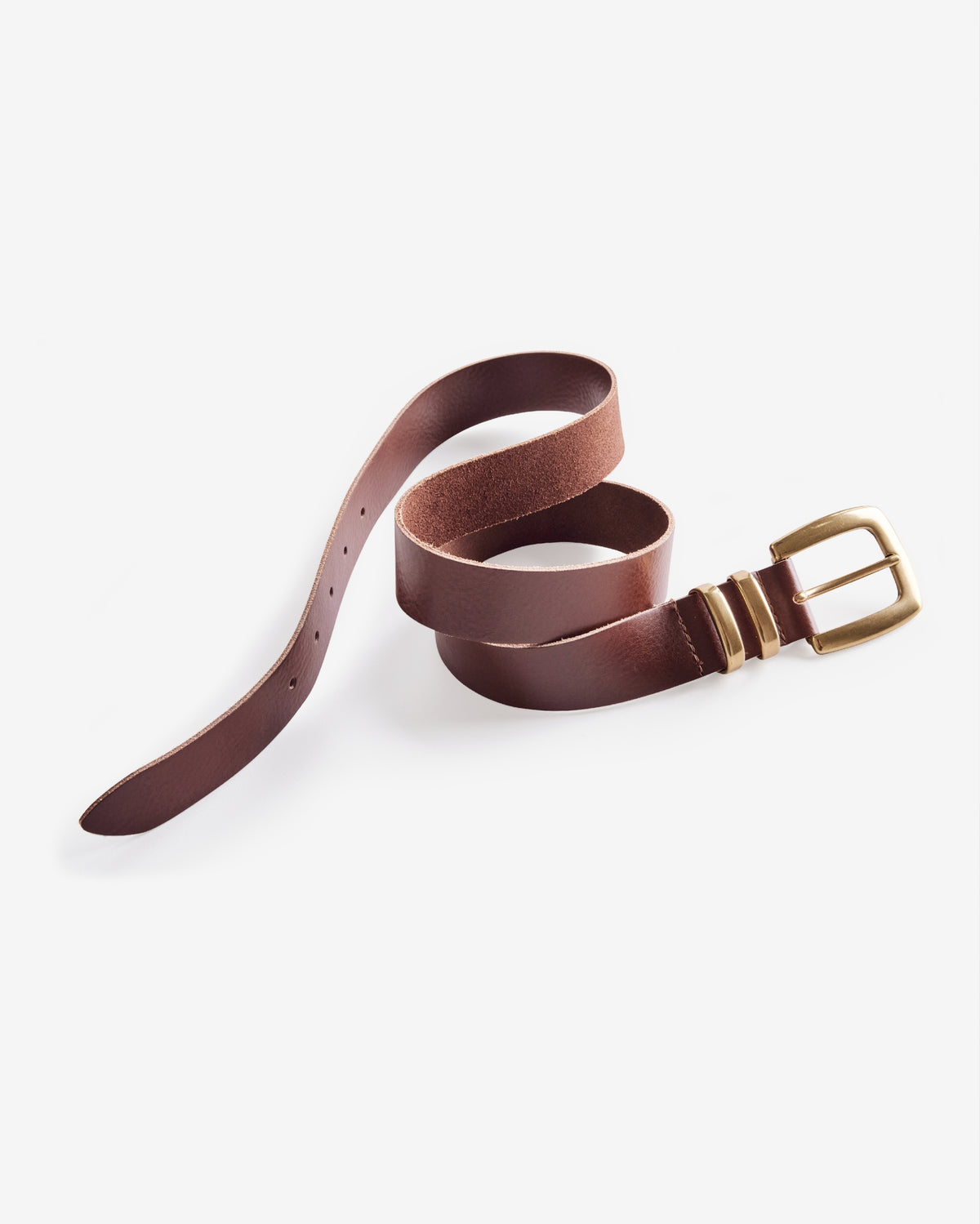 Modern Buckle Hardware Belt Chocolate Brown