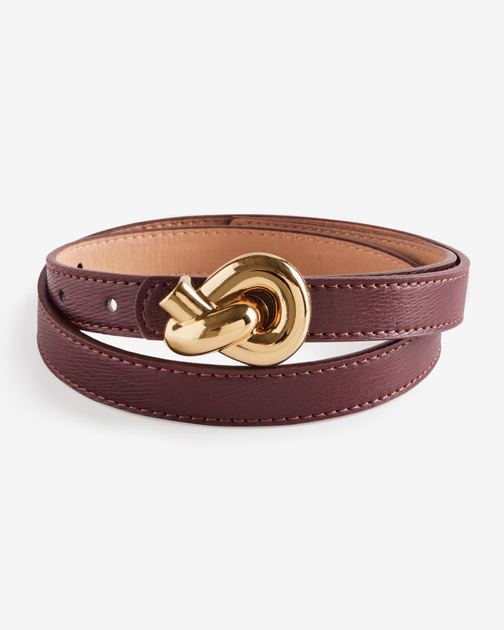Knot Buckle Belt Brown